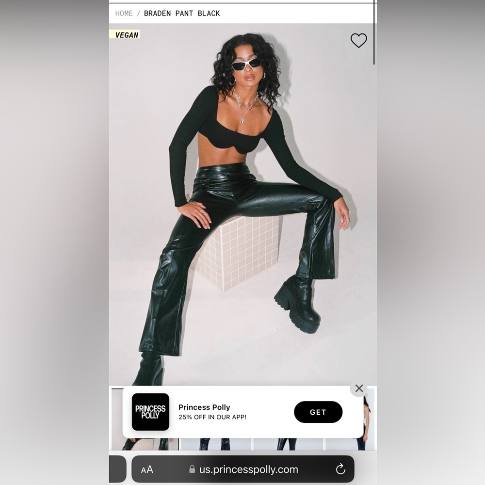 Princess Polly Leather pants